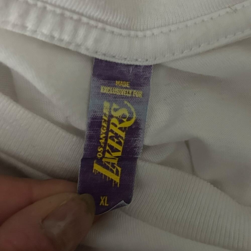 Lakers 75th Anniversary White T-Shirt Size XL - Picture 4 of 5